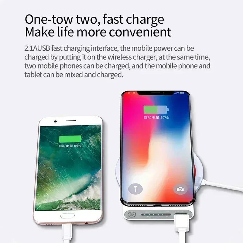 🚀 Tecnología Exclusiva - Carga Inalámbrica para iPhone, Samsung y Xiaomi