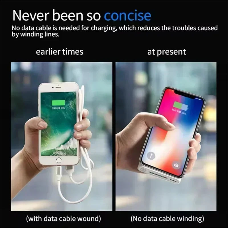 🚀 Tecnología Exclusiva - Carga Inalámbrica para iPhone, Samsung y Xiaomi