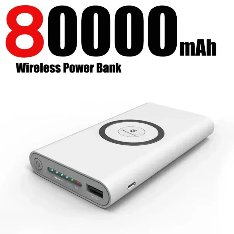 20000mah Power Bank Two-way Wireless Super Fast Charge Powerbank Ultra-Large Capacity External Battery For Iphone Samsung Xiaomi