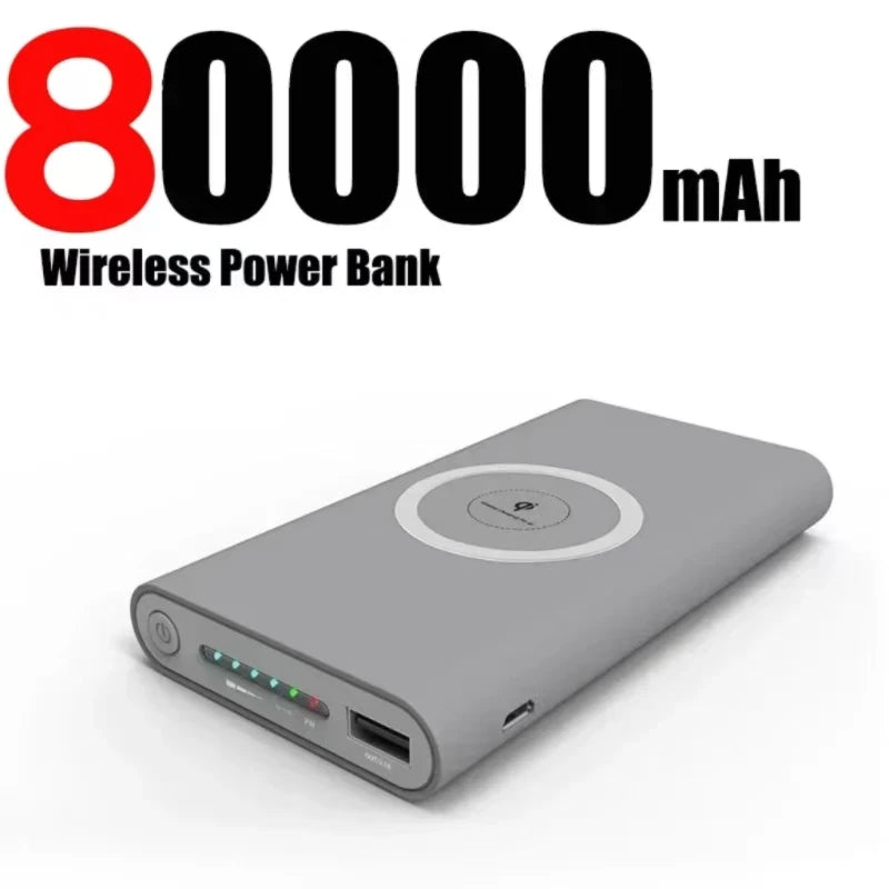 20000mah Power Bank Two-way Wireless Super Fast Charge Powerbank Ultra-Large Capacity External Battery For Iphone Samsung Xiaomi