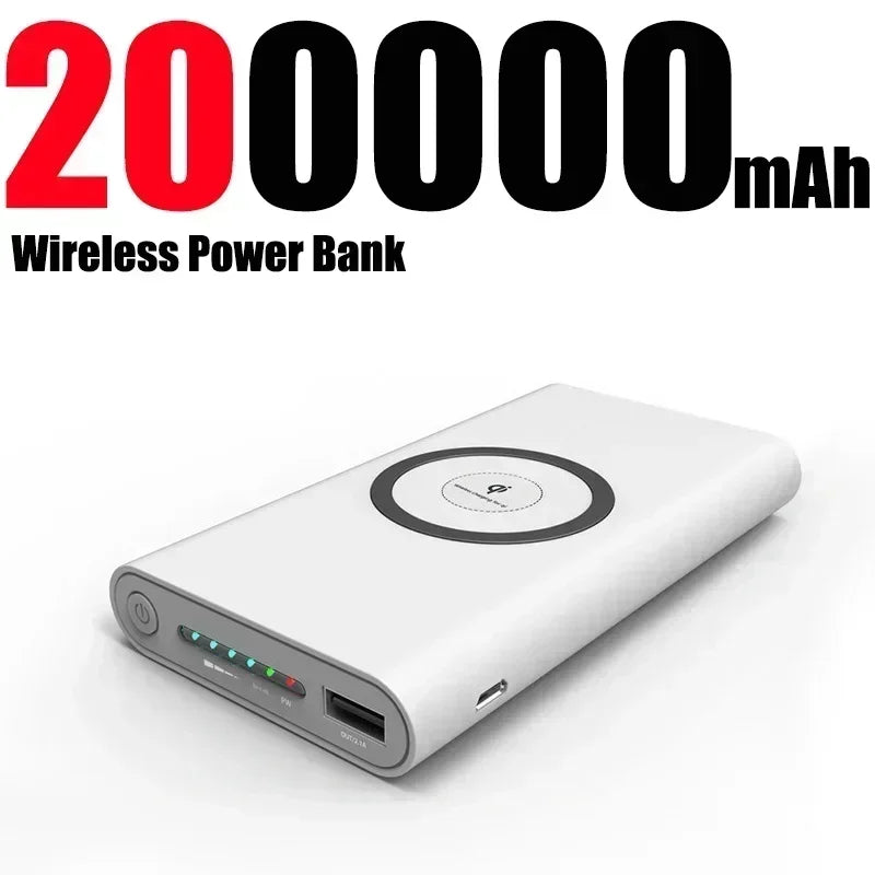 20000mah Power Bank Two-way Wireless Super Fast Charge Powerbank Ultra-Large Capacity External Battery For Iphone Samsung Xiaomi